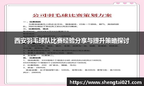 西安羽毛球队比赛经验分享与提升策略探讨